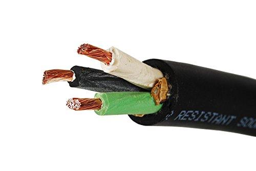 Nassau Electrical Supply 12 AWG 3C 12/3-SOOW Black 600V Portable Cord Cable (100FT)