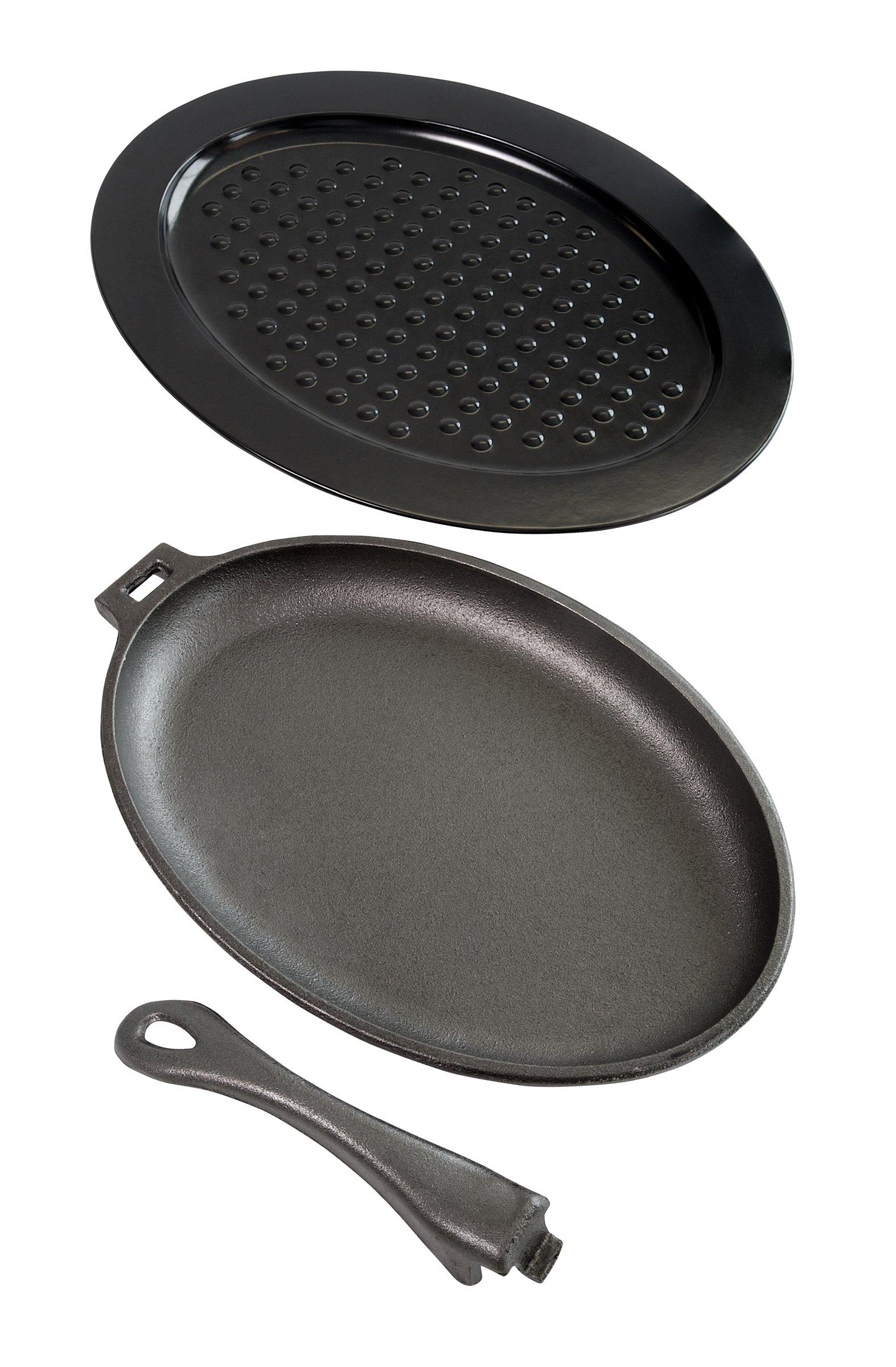 Napoleon Napoleon BBQ Grill Accessory - Cast Iron Skillet - 56003 - Pre-Seasoned, Use On Side Burner, Use In Oven, Use On Grill Grates, Removable Handle