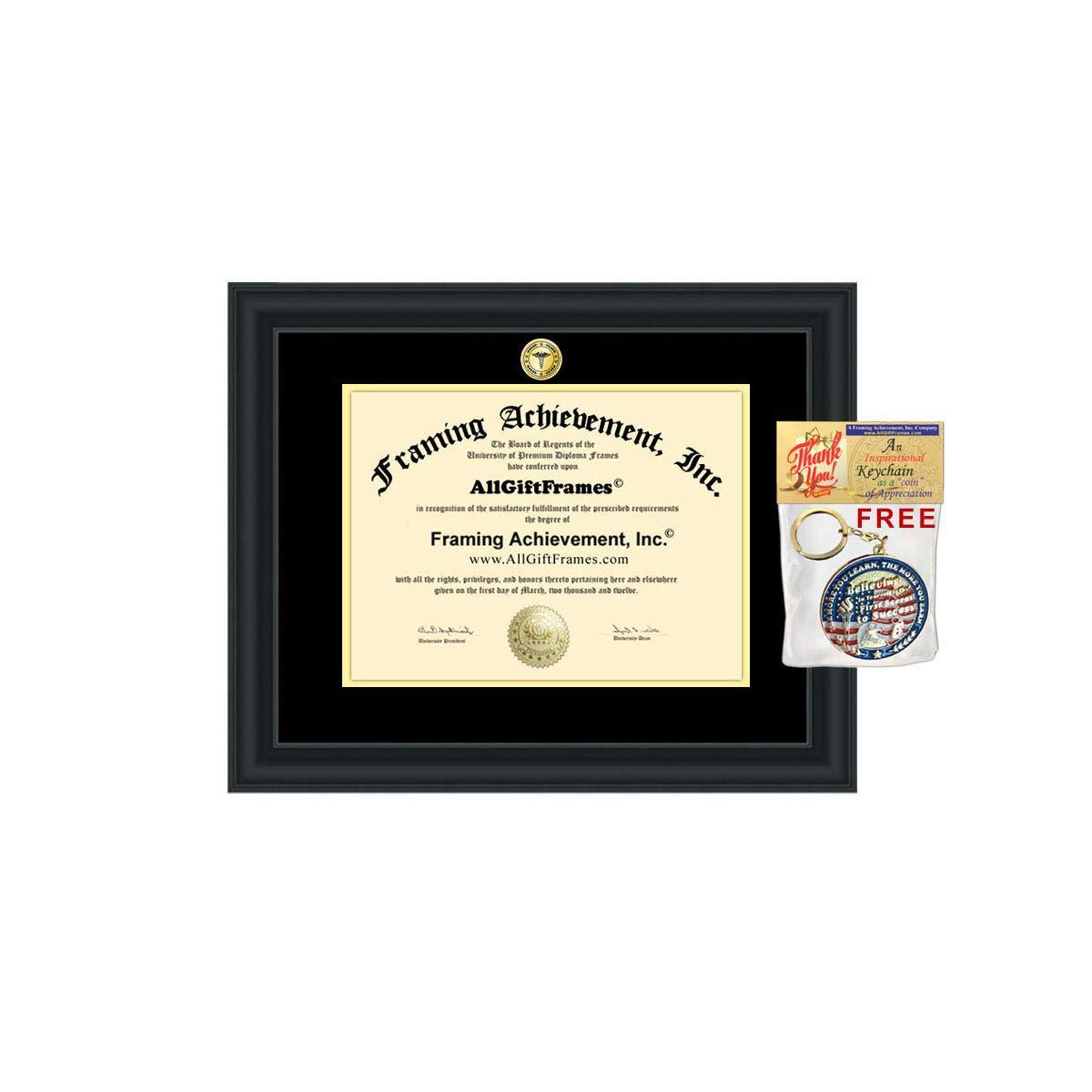 AllGiftFrames Graduation Medical Degree Certificate Frame Doctor Osteopathic Medicine Physician MD DO Residency Fellowship Board Certified License Plaque Framing