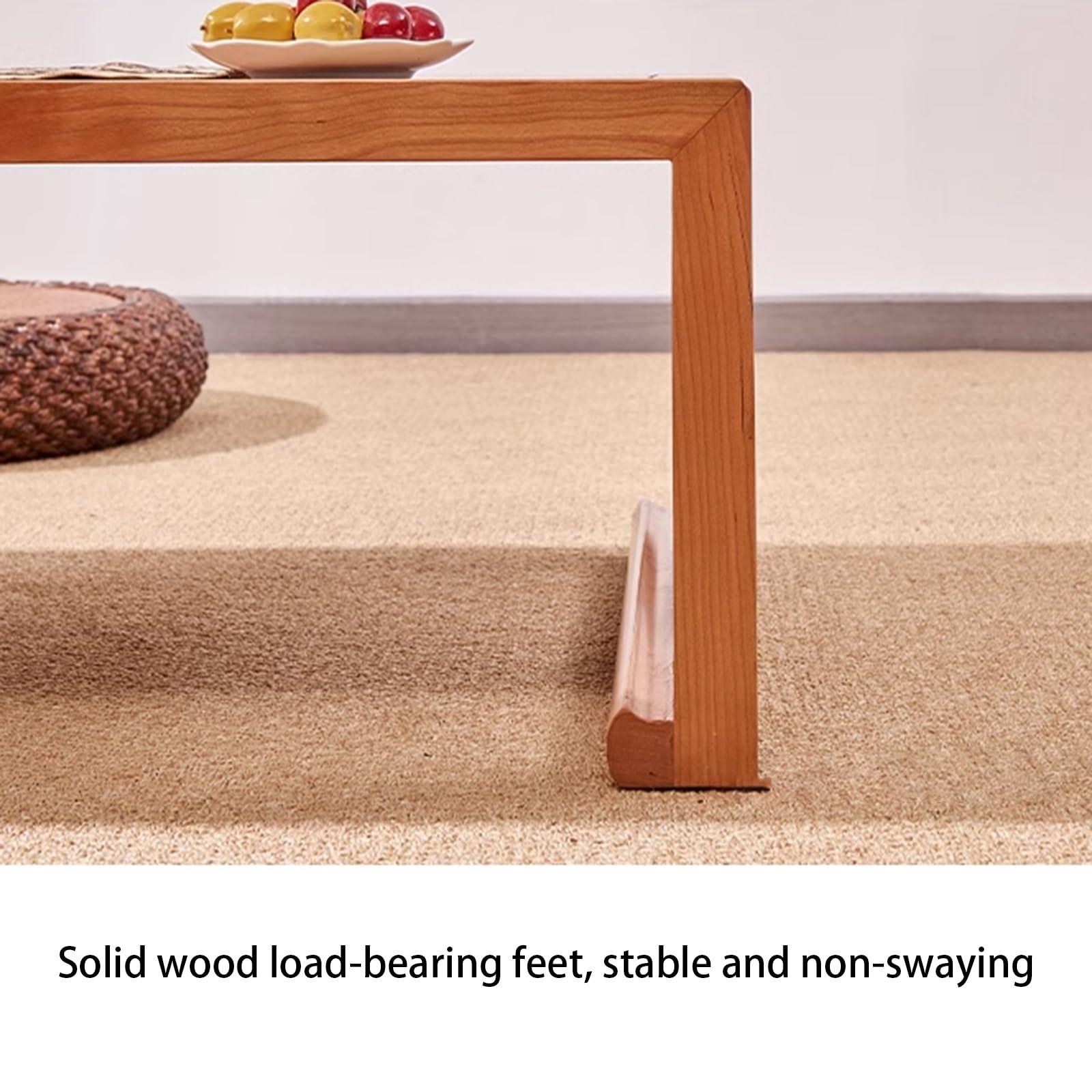 LXURY LXURY Low Height Coffee Table, Japanese Tea Table, Japanese Table for Floor Sitting Dining, Suitable for Tea Room, Balcony, Living Room, 100*50*38cm