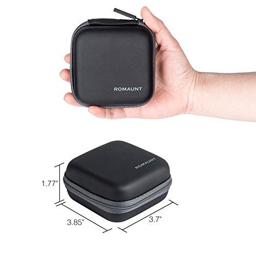 ROMAUNT Protective Carrying Case For Nespresso & Compatible Capsules Portable Espresso Maker Coffee Pod Holder PU Material Hard Shell Portable Grey(Holds 4 Pods)