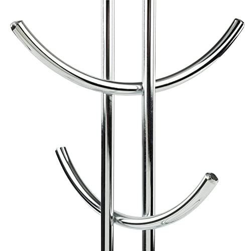 Spectrum Diversified Spectrum Euro Mug Holder Large (Chrome) - Handles 8 Mugs for Coffee & Tea / Décor & Accessory for Kitchen, Countertop, & Coffee Bar Organization