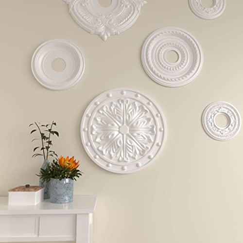 Ekena Millwork Ekena Millwork CM20FO Foster Acanthus Leaf Ceiling Medallion, 20 1/2"OD x 1 1/2"P (Fits Canopies up to 2 1/4"), Factory Primed