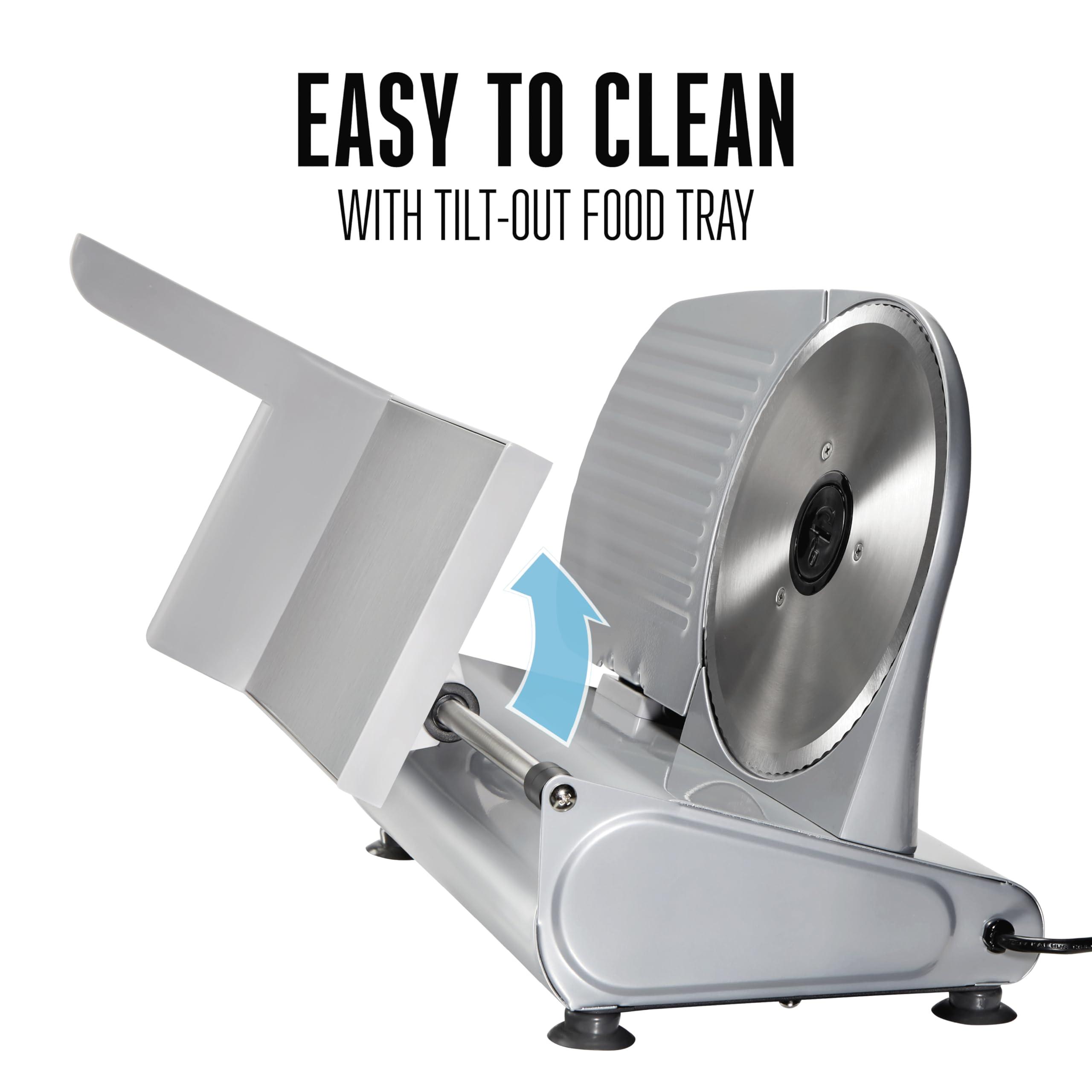 Weston Weston Electric Meat Cutting Machine, Deli & Food Slicer, Adjustable Slice Thickness, Non-Slip Suction Feet, Removable 9" Stainless Steel Blade, Easy to Clean