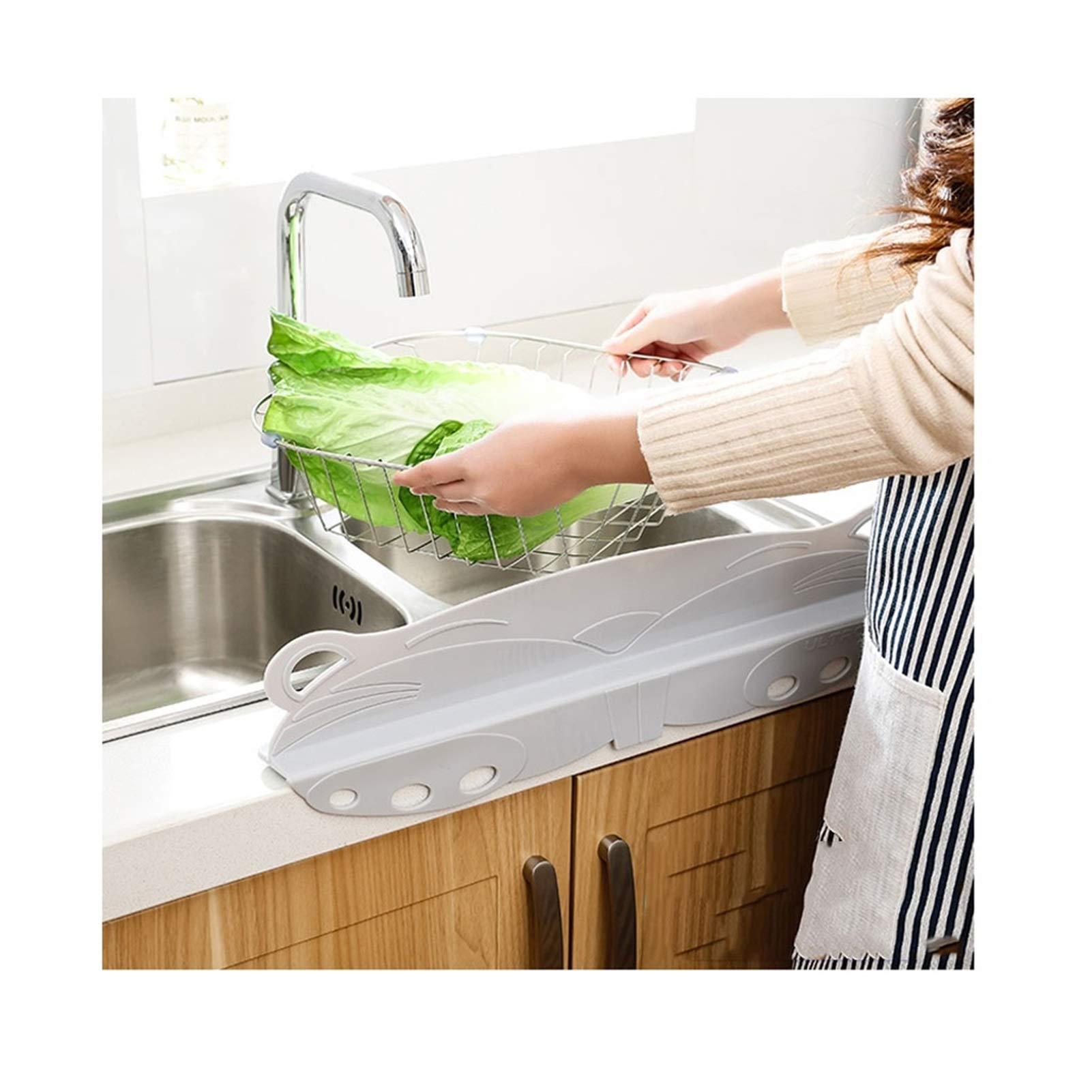 Lzeal Oil Splatter Screen Board Kitchen Water-proof Side Countertop Water-blocking Sink Waterproof Splash Baffle Waterproof Heighten Silicone Household Sink Water Splash Guard Grease Splatter Screen Oil Bar