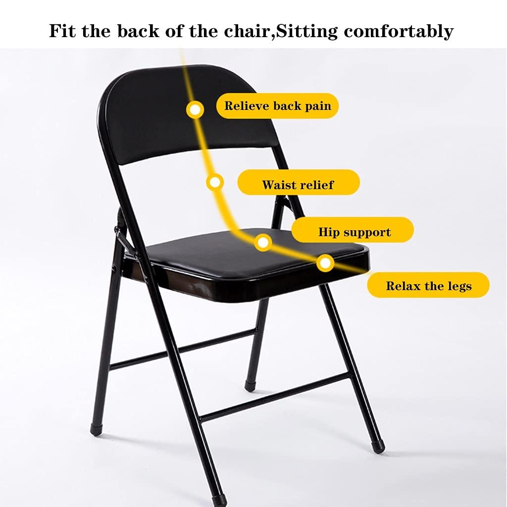 Folding Chairs Folding Chairs Furniture Foldable Back Rest Chair Comfortable Simple fold up Chair Folding Inverted Fitness Chair Ergonomic Chair Camping Chair (Color : Black, Size : 45 * 46 * 78cm)