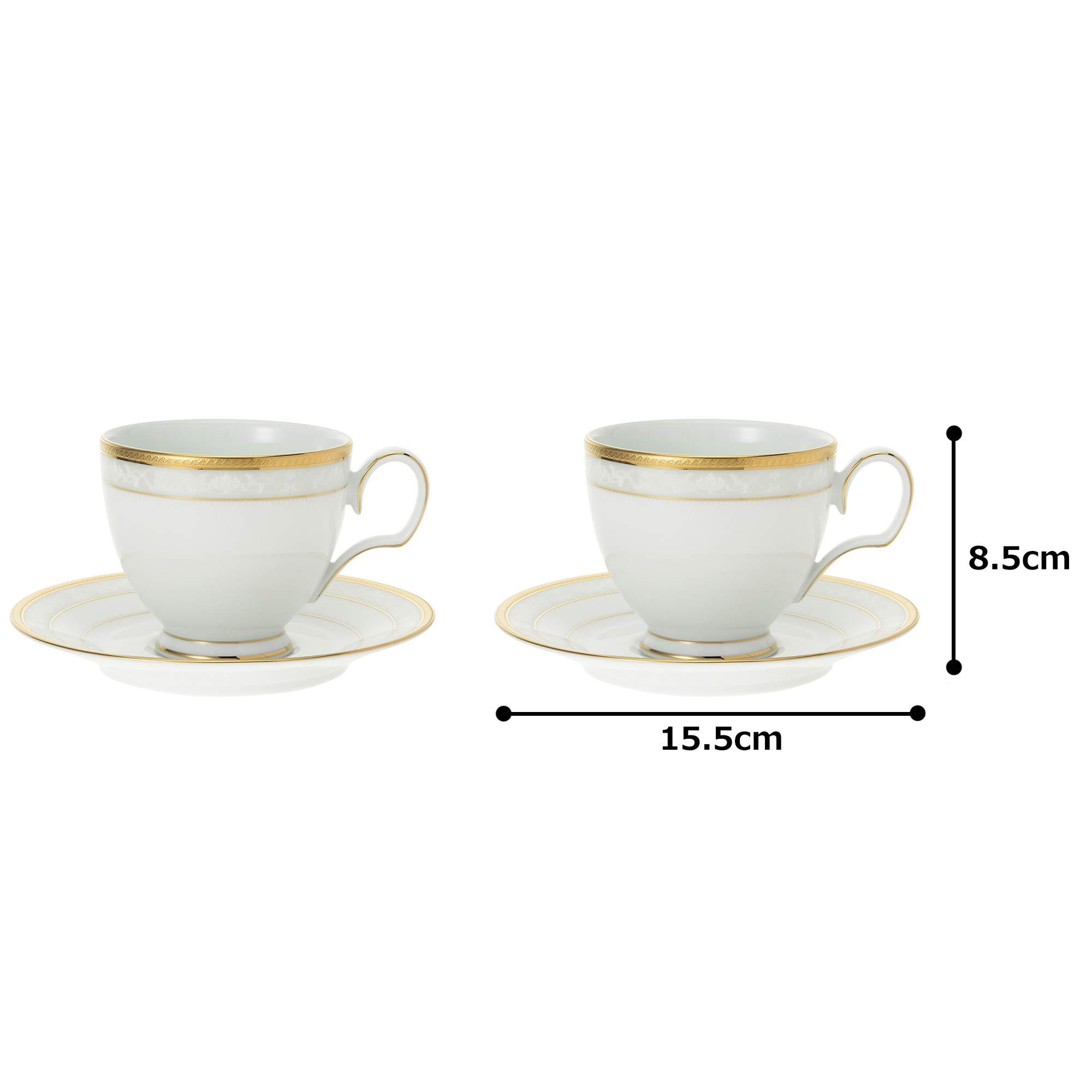 ????(Noritake) Noritake P91988/4335 Cup & Saucer (Pair) (COFFEE & TEA COFFEE) 250cc Hampshire Gold 2 Guests Fine Porcelain