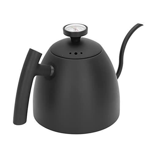 Xcello Xcello Black Gooseneck Coffee Kettle with Thermometer, 800ml Capacity, Stainless Steel, Suitable for Induction Cooktops