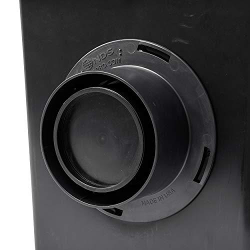 NDS NDS Square Catch Basin Drain Kit with 2-Opening Catch Basin, Black Plastic Grate, 2 Outlet Adapters, & 1 Outlet Plug, 12 in.