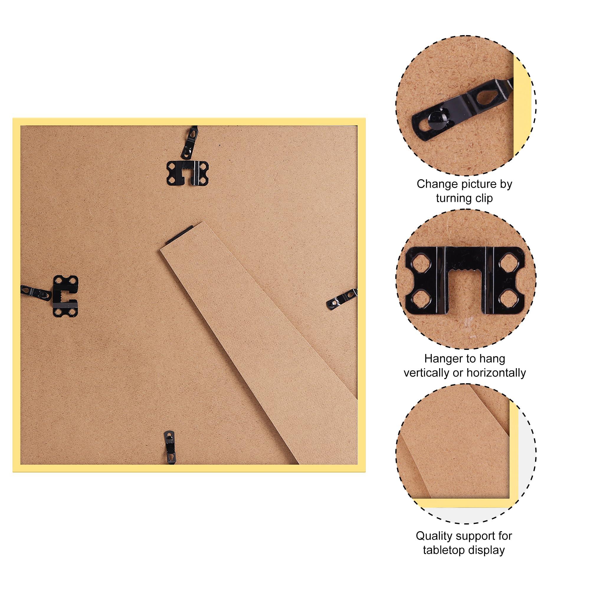 Giftgarden Giftgarden 12x12 Picture Frame Gold, 12 by 12 Thin Square Frame for Photo Gallery Wall Tabletop Display, Single