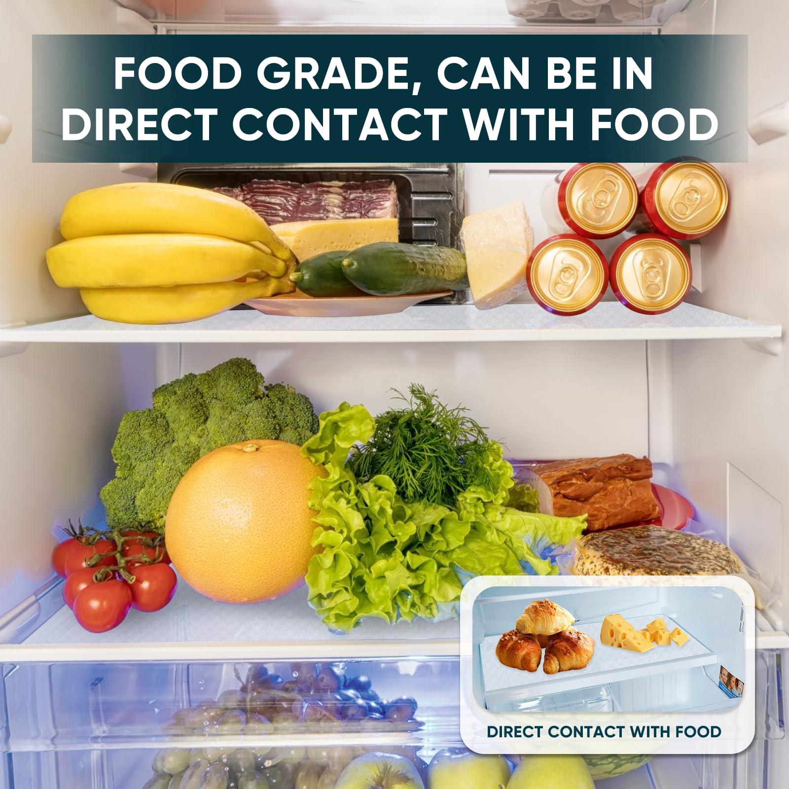 KIAIEIU Shelf Liners for Kitchen Cabinets Non-Adhesive & Washable,Non Slip Cabinet Liners for Shelves Waterproof & Oil Proof,Clear Plastic Drawer Liner,Easy to Cut & Food-Grade EVA 17.5\'\' x 10\' CT-1710