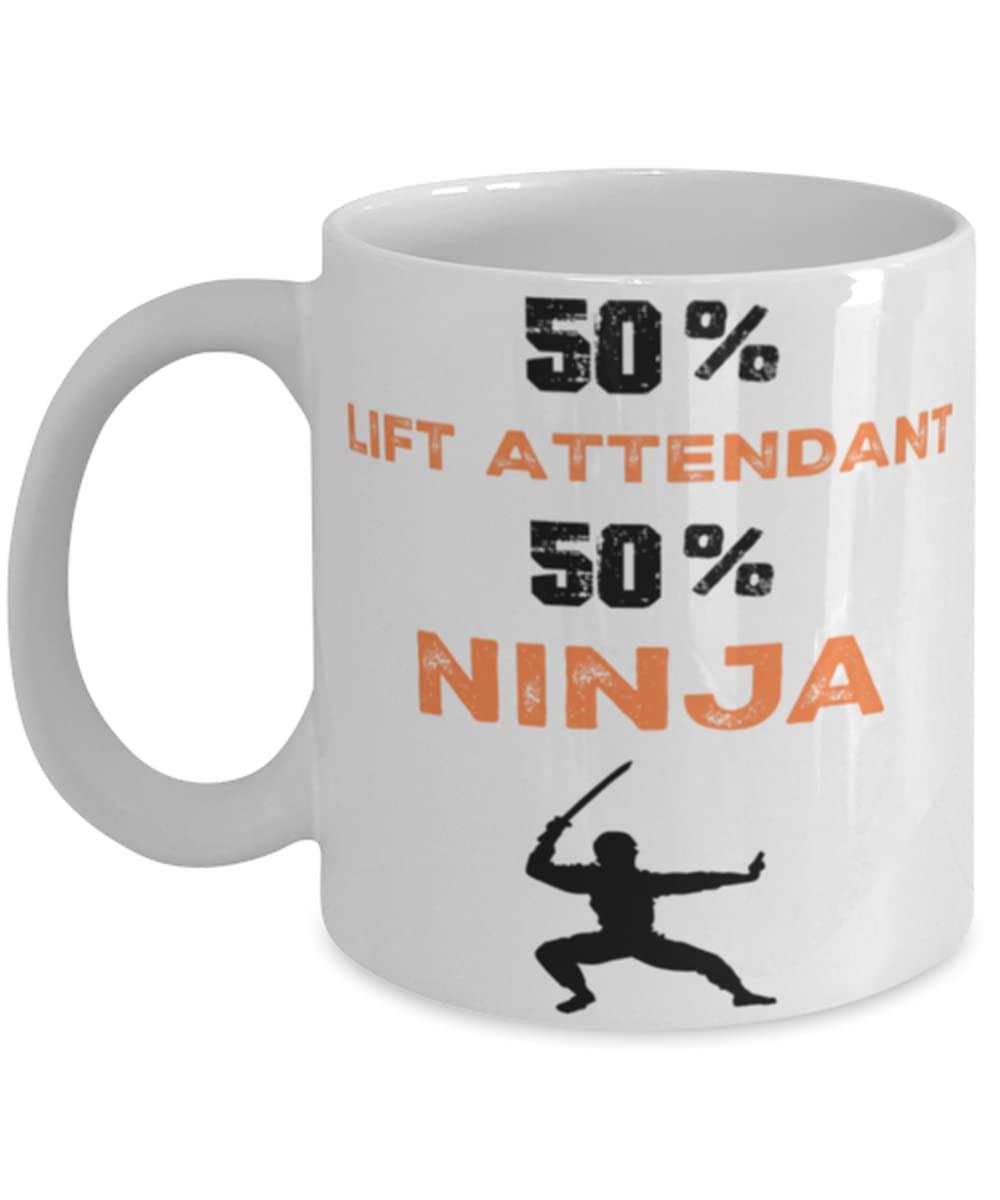 Gearbubble Birthday Unique Gifts for Lift Attendants, Unique Funny Gifts for Coworkers, Cool Gifts from Friends for Lift Attendant Ninjas