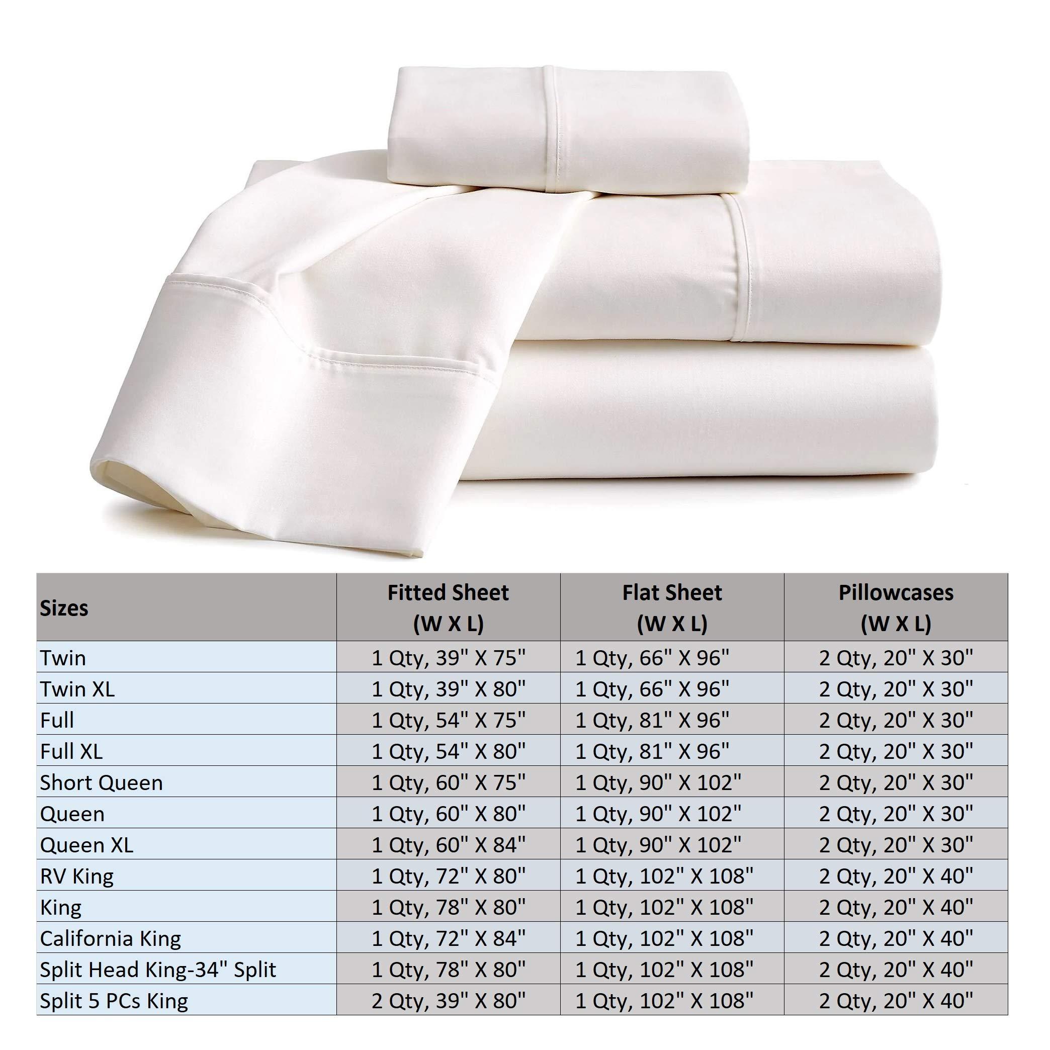 Neighbourhood Home Extra-Deep-Pocket 100% Organic Cotton Bed Sheets |Top Split-Head King 34\", Sage| - Organic Sheets - 800-Thread-Count Organic Cotton Sateen Sheets - 30-Inch Deep-Pocket Organic Certified Cotton-Sheets