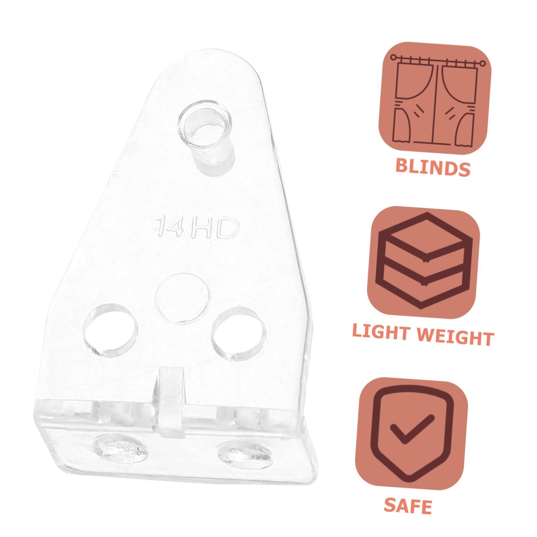 DECHOUS 120 Pcs Blind Hook Blind Brackets Replacements Blind Holder Blind Hold Down Parts Clear Plastic Blinds Hooks Blinds Holder Curtain Parts Venetian Blind Fixing Hooks Curtain Hooks