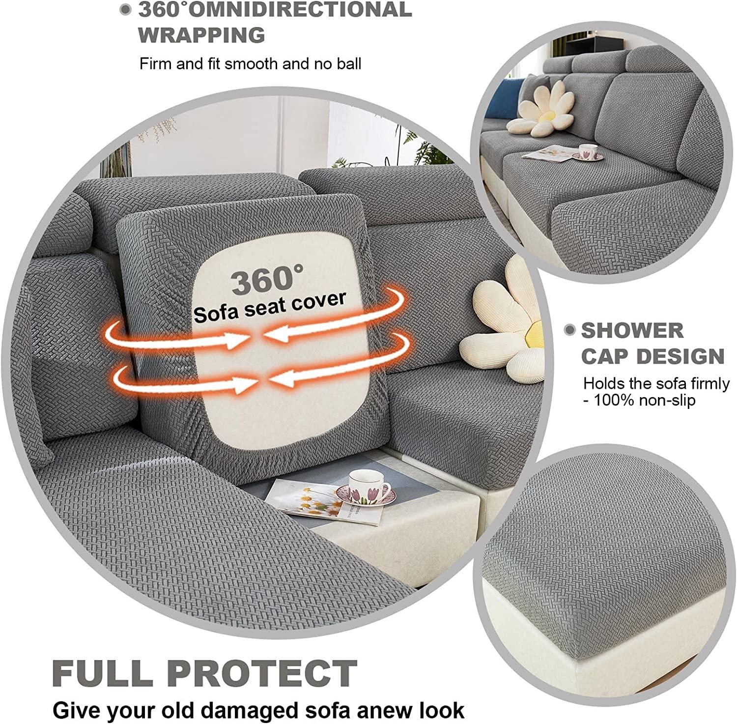 clyqyy clyqyy Magic Sofa Covers,2023 New Interior Wear-Resistant Universal Stretch Cushion Cover,Anti-Slip L Shape Sofa Covers, Chaise Lounge Sofa Slipcover