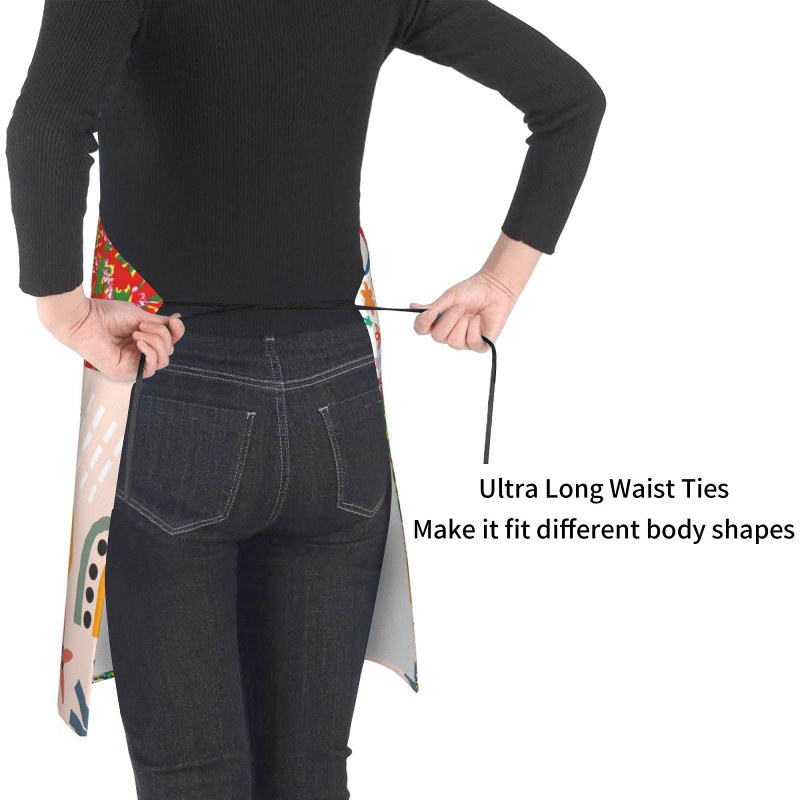 VUASYIE VUASYIE Personalized Custom Waterproof Aprons Design Your Own Image Logo Text Add Photos Apron for Cooking Baking 33\"x 27.5\", Sky-Blue