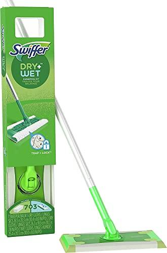 Swiffer Swiffer Sweeper Dry + Wet Multi Sweeping Kit (1 Sweeper, 7 Dry Cloths, 3 Wet Cloths)