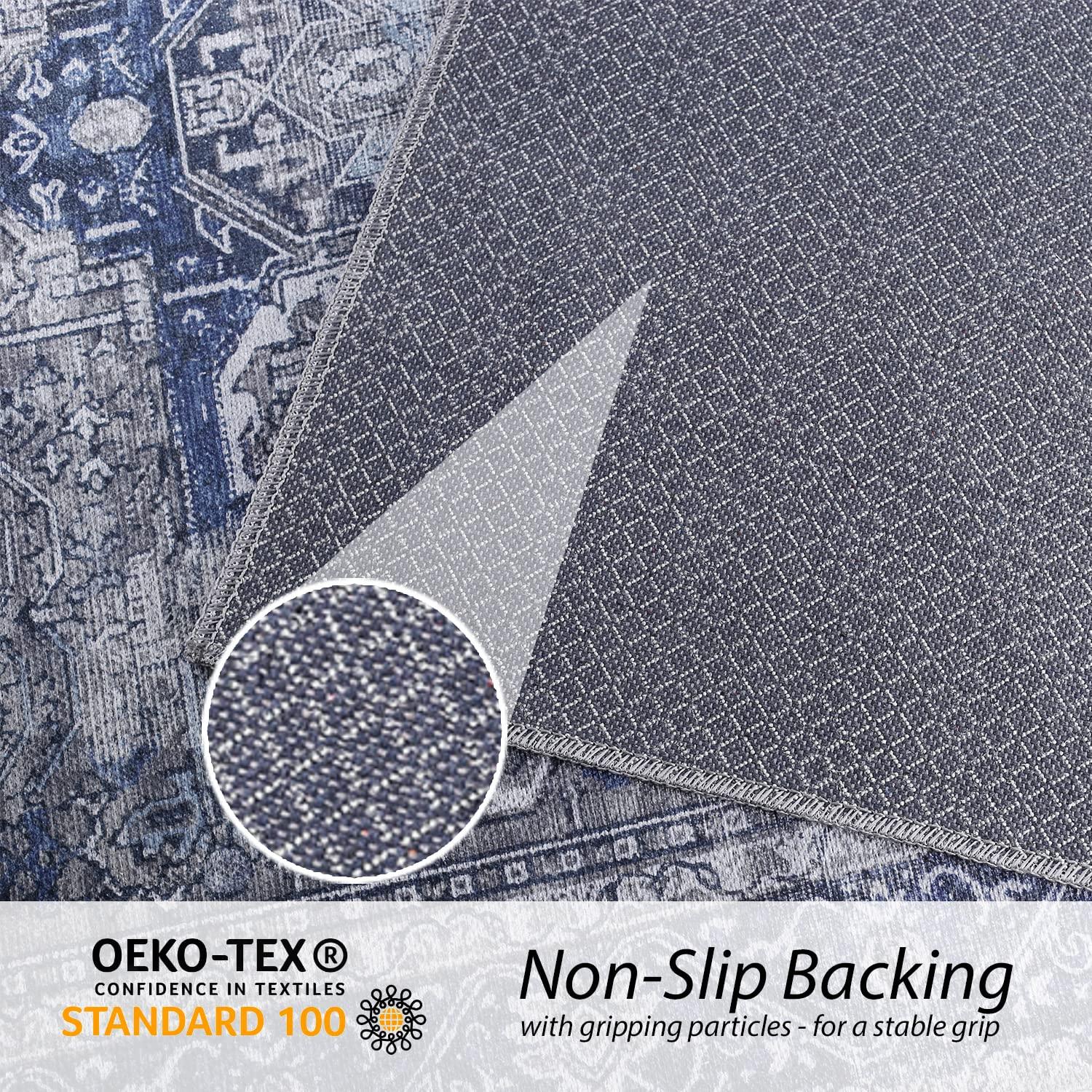 RugOver RugOver Machine Washable Area Rug, Pet-Friendly and Non-Slip Indoor Carpet for Kitchen, Bathroom, Living Room, Home Floor Decoration(Seal/Space, 6'3" x 9'6")