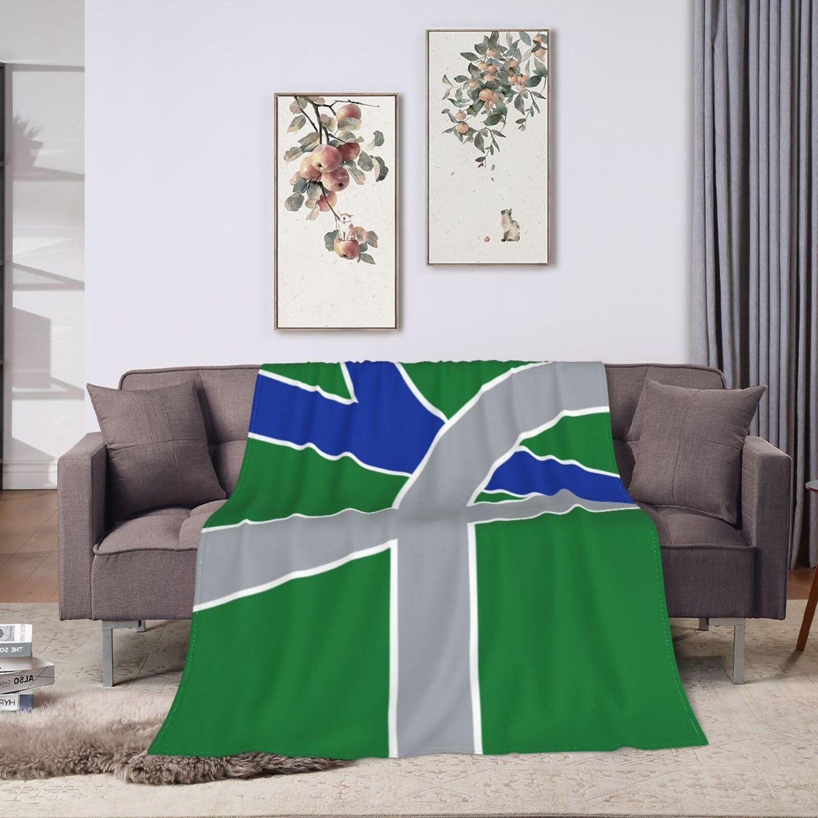SIYTUAU Flag of Albany, Oregon Throw Blanket for Couch 40\"x30\" Cozy Soft Sofa Chair Bed Throw Blankets Flannel Blanket