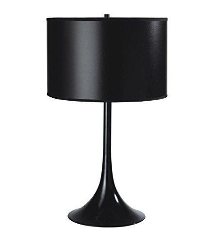 HONGVILLE Hongville HV TLAMP 6271BK Painted Base with Paper Shade Table Lamp, Black
