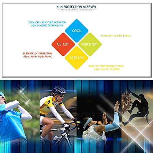 The Elixir Golf The Elixir UV Protection Compression Arm Sleeves Sports Driving Golf Cooling Cover (4 Pairs, Pink)