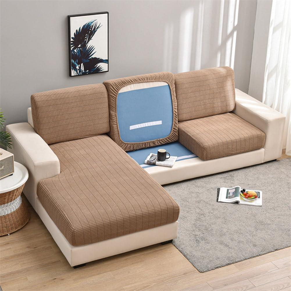 vctops vctops Magic Sofa Cover Anti Slip Stretch Couch Covers Wear-Resistant Slipcover with Elastic Bottom L Shape Sofa Slipcover Furniture Protector, 1 Piece (Camel,Medium)