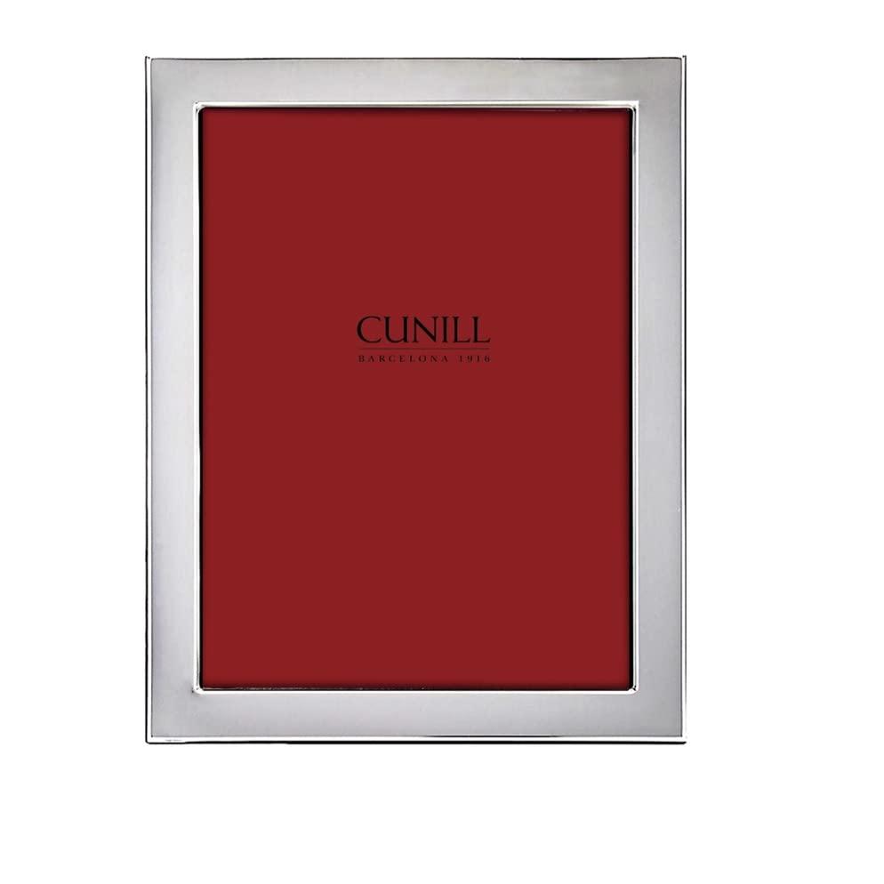 Cunill CUNILL Sterling Silver Picture Frame, Oxford 5x7 Picture Frame, Tarnish Resistant, Mahogany Wood Back, Fits 5\" x 7\" Photo