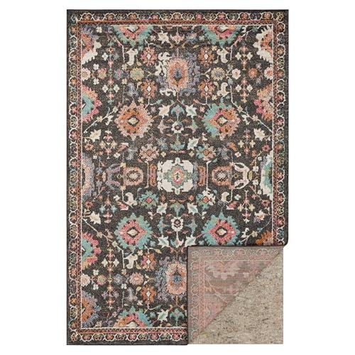 Mohawk Home Mohawk Home 5\' x 8\' Non Slip Rug Pad Gripper 1/4 Thick Dual Surface Felt + Rubber Gripper - Safe for All Floors