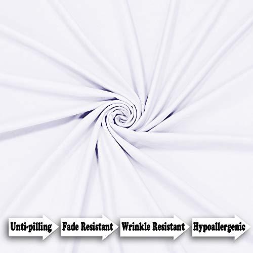 Mejoroom Mejoroom Queen Sheet Set - Hotel Luxury 1800 Bedding Sheets & Pillowcases - Deep Pocket Fitted Sheet, Hypoallergenic, Wrinkle& Breathable, Fade Resistant - 4 Piece (Queen,White)