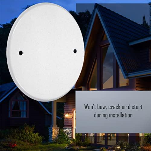 TayMac TayMac LPB3400 Flat Round Blank Plate Metallic 5 4-Inch. Box Mount, White Finish