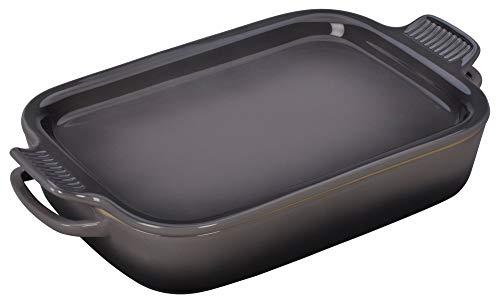 Le Creuset Le Creuset Stoneware Rectangular Dish with Platter Lid, 14 3/4" X 9", Oyster