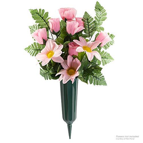 Novelty Green Plastic Cemetery Vase