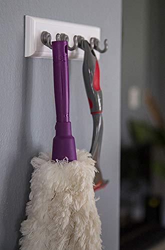 HIGH & MIGHTY HIGH & MIGHTY 515812 Key Rail Organizer Hook Rail, Easy Tool-Free Dry Wall Installation, Holds up to 10lbs, Medium, White & Silver