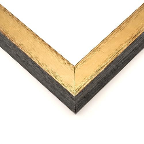 Poster Palooza 5x6 Inch Shadow Box Gold Scuffed Siena Display Frame | 1.5 Inch Deep | 1.125 Inch Moulding Width | Includes Shatter Resistant Acrylic Plexiglass, Foamboard Backing and Hanging Hardware