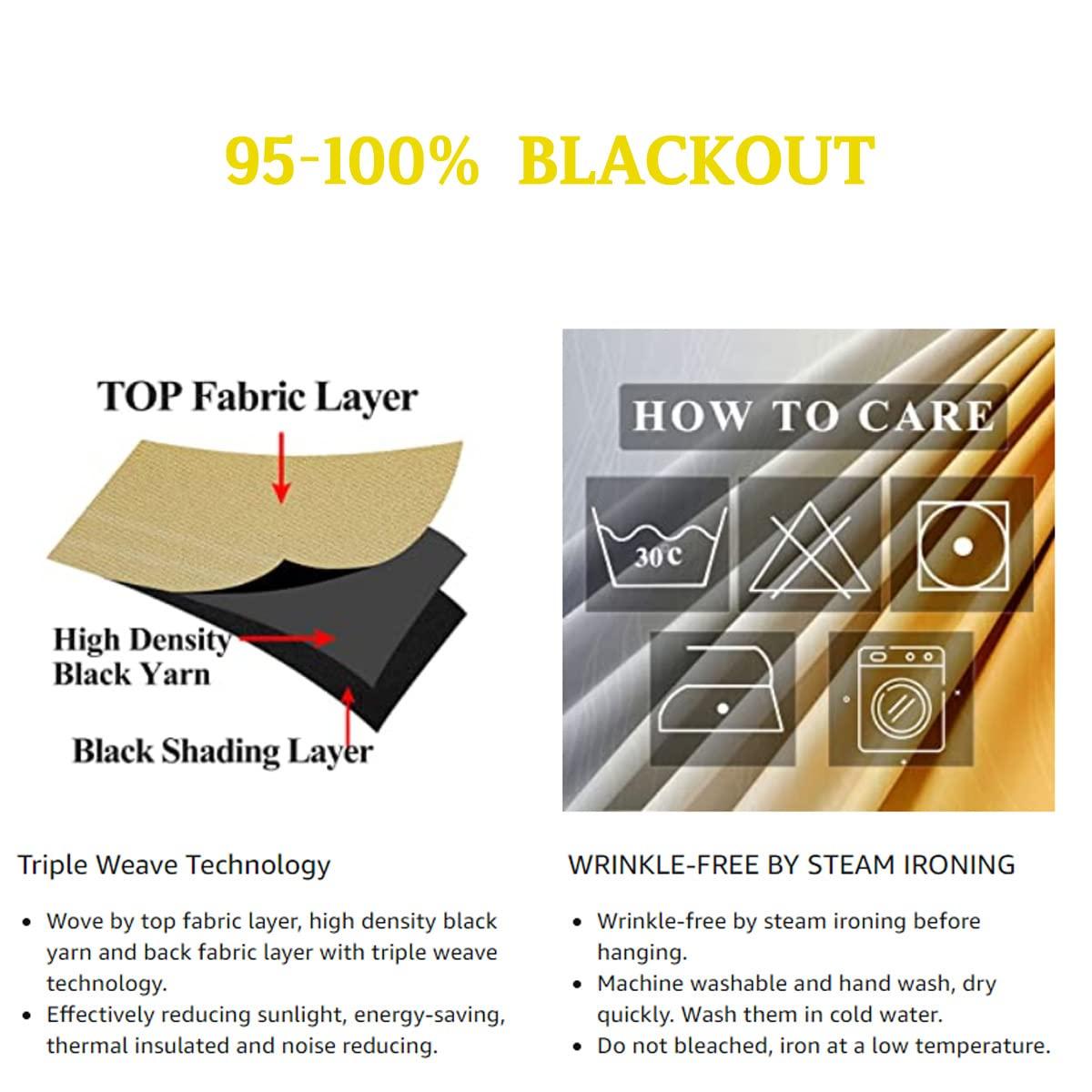 HomeLoft Basics Irregular Mosaic Black Out Curtains 2 Panels Drapes Dining Room Dark Room Decor (W) 85 X (H) 85 Inches