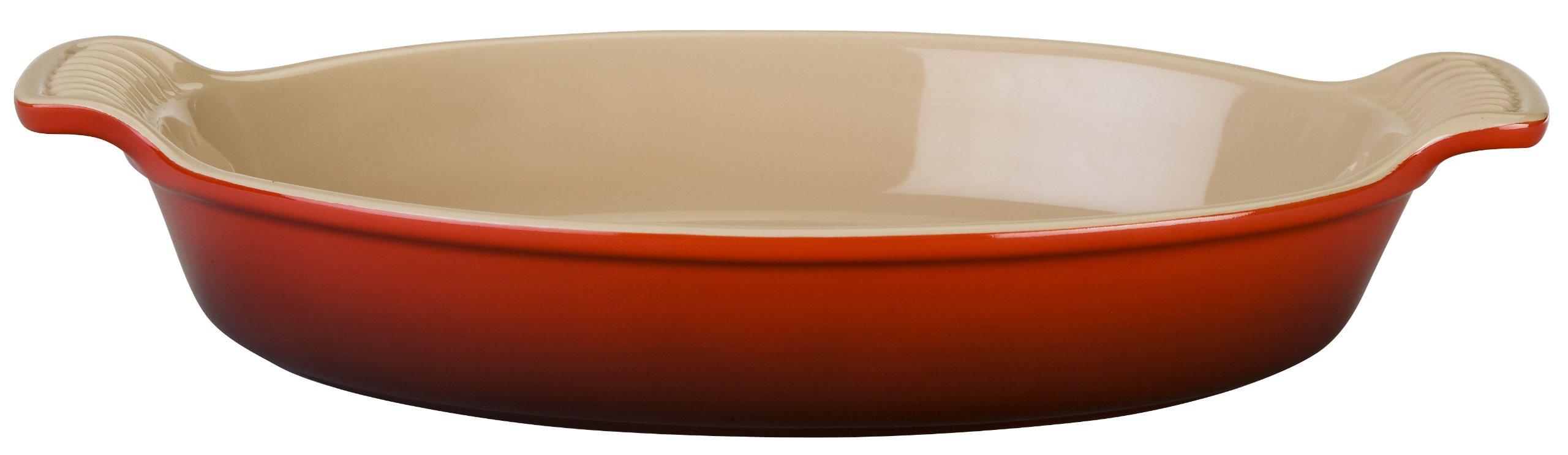 Le Creuset Le Creuset Stoneware Heritage Oval Au Gratin, 1.7 qt. (11.25"), Cerise