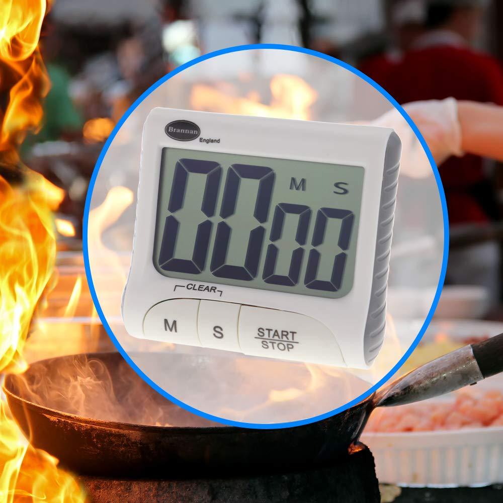 Brannan Digital Kitchen Timer for Cooking and Baking with Large Led Countdown Timer Numbers with Alarm and Magnet