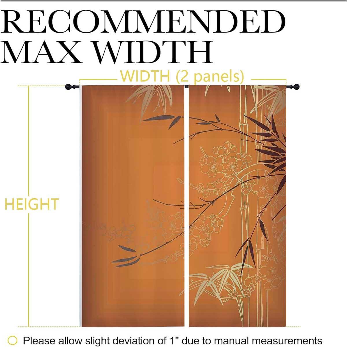 WHYATT WHYATT Bamboo Cortinas para Cocina Mini Curtain Curtains for Patio Doors 55inch Width by 55inch Length