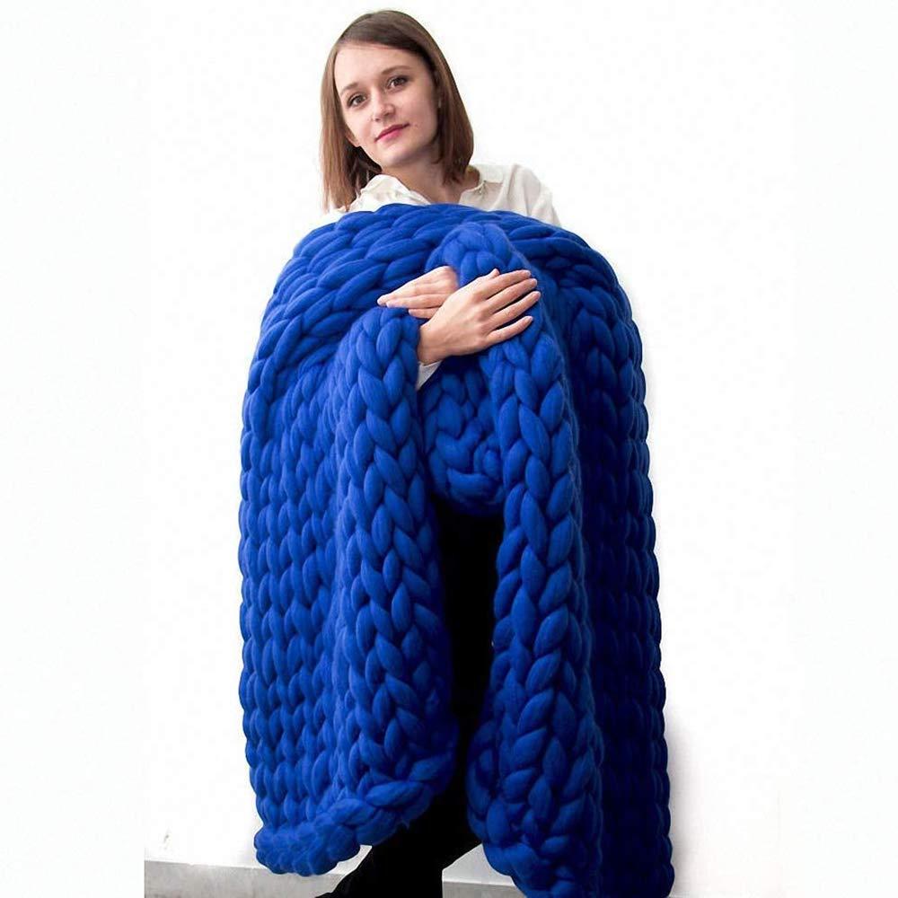 HXSM HXSM Chunky Knitted Blanket Handmade Braided Blanket Soft and Comfortable Knit Throw Blanket Home Decor Fluffy Blanket for Cuddling Up in Bed 4060CM(1624in) Yellow
