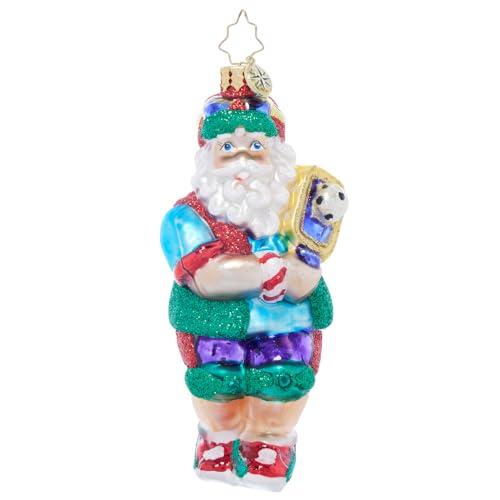 Christopher Radko Christopher Radko Hand-Crafted European Glass Christmas Tree Decorative Ornament, Pickleball Pro Santa