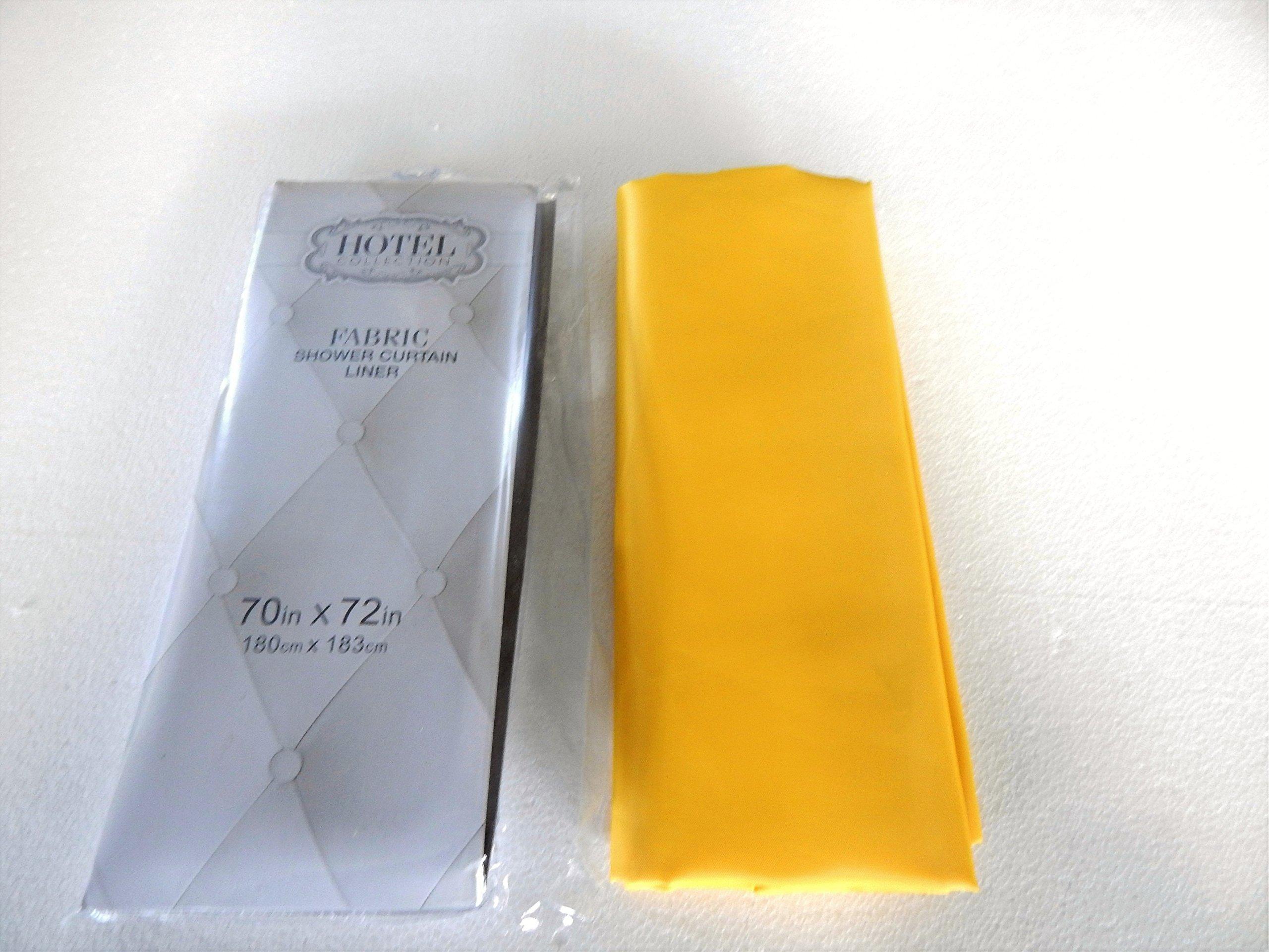 BH Home & Linen BH Home Shower Curtain Polyester Fabric Water Resistant Shower Curtain or Liner. Hotel Collection Quality. (Yellow)