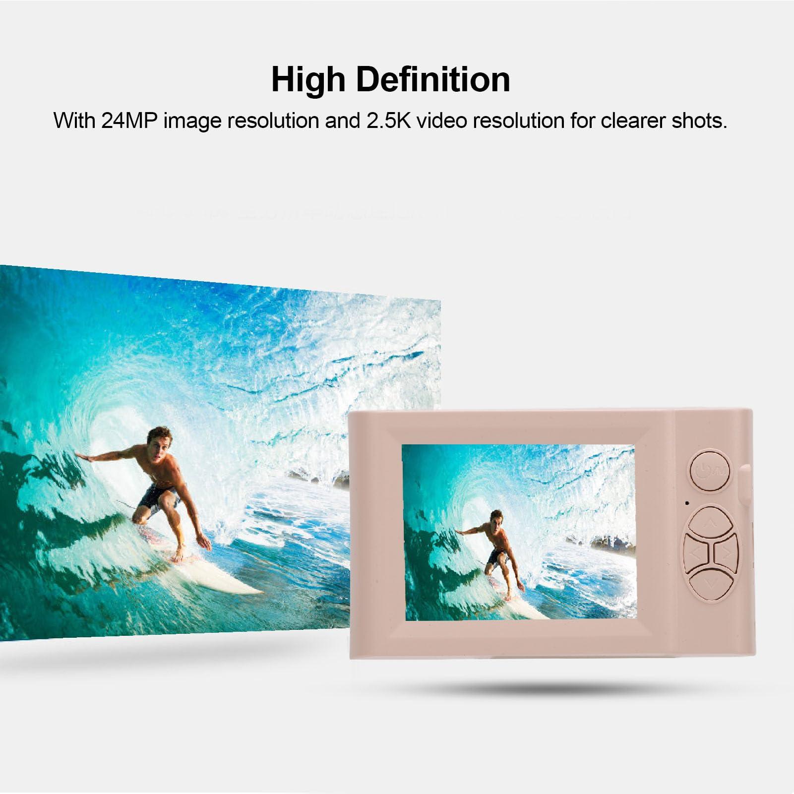 XWXLIJV XWXLIJV Digital Camera 2.5k Vlogging Camera Support 64G Card 24MP 16X Digital Zoom Digital Camera Anti Shake Portable Compact Point Shoot Camera for Teens Adult Beginner(Dpofirsoez7cw4dra-13)