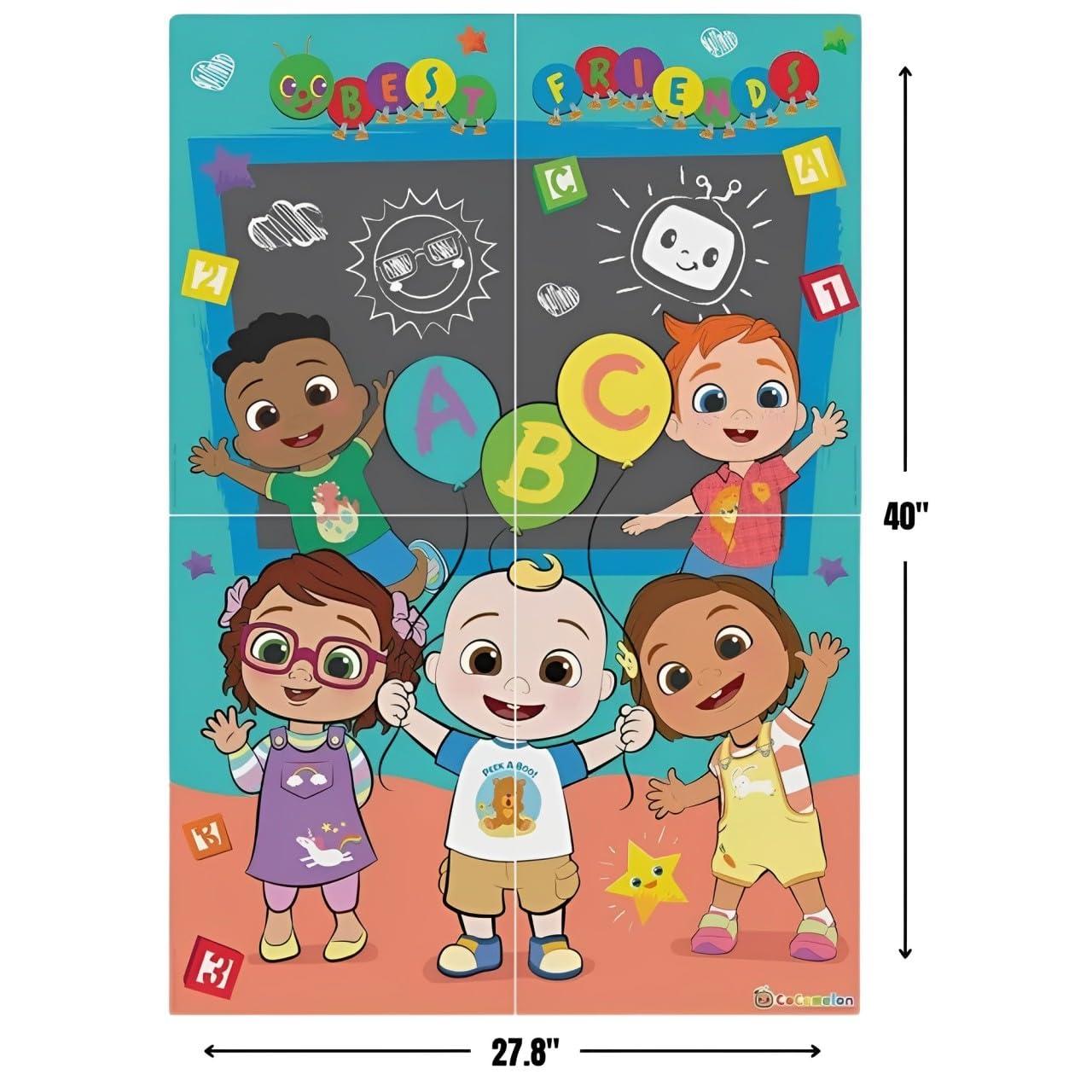 Amscan amscan Cocomelon Scene Setters with Photo Props - 27.8\" x 40\" | Assorted Design | 1 Set of 16 Pcs.