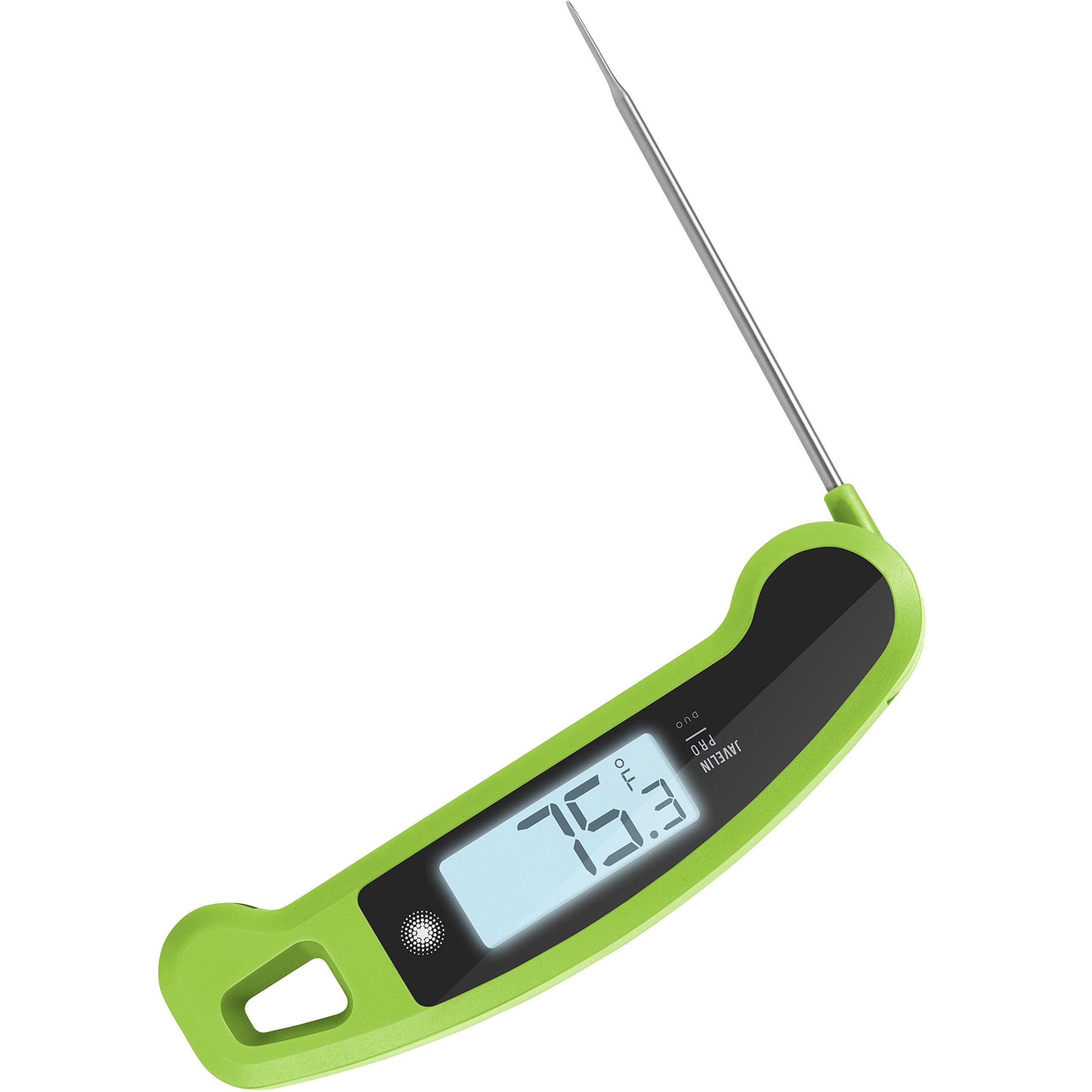 Lavatools Lavatools Javelin PRO Duo Ultra-Fast 1-Second Professional Digital Instant Read Meat Thermometer for Grill and Cooking, Auto-Rotating Backlit Display, IP65 Water Resistant, NSF Certified Wasabi