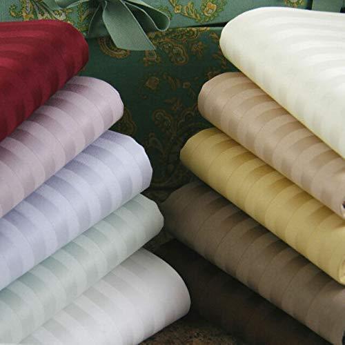 AMAY AMAY Luxury Soft 100% Egyptian Cotton 6pc Sheet Set Sateen Weave 800 TC Queen Size for Bed, Fits Mattress Upto 18-21\'\' Deep Pocket, Burgundy Stripe
