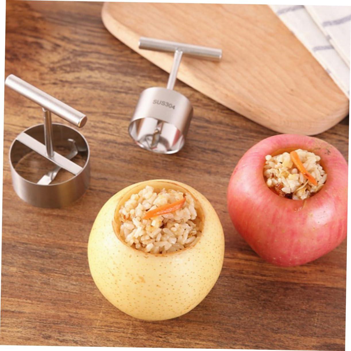 VOSAREA VOSAREA 1pc Apple Rice Fruit Seeder Fruit Fruit Corer Bell Pepper Corer Tool Fruit Pitter Tool Pineapple Peeler Corer Apples Core Divider Olive Pitter Silver Stainless Steel