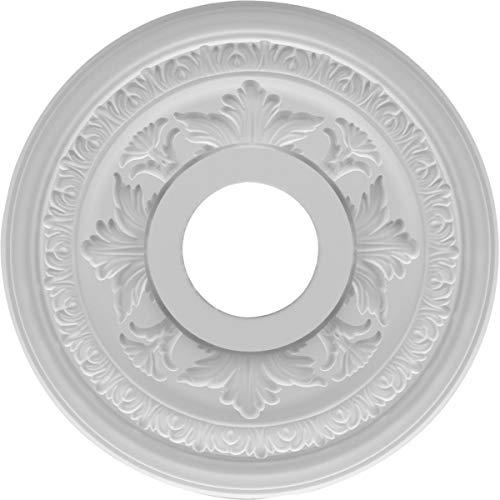 Ekena Millwork Ekena Millwork CMP13BA Baltimore Thermoformed PVC Ceiling Medallion (Fits Canopies up to 5 1/4\"), 13\"OD x 3 1/2\"ID x 3/4\"P