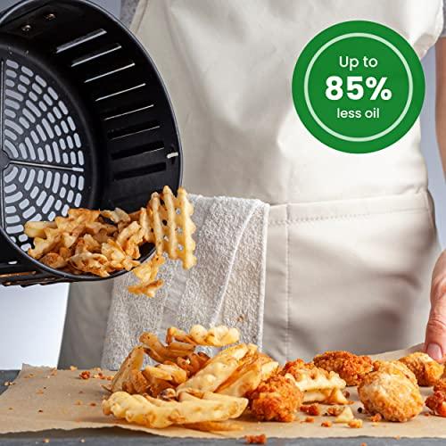 NutriChef NutriChef Hot Air Fryer Oven - w/Digital Display, Electric Big 3.7 Qt Capacity Stainless Steel Kitchen Oilless Convection Power Multi Cooker w/Basket Pan - Use for Baking, Grill - (Black), One Size