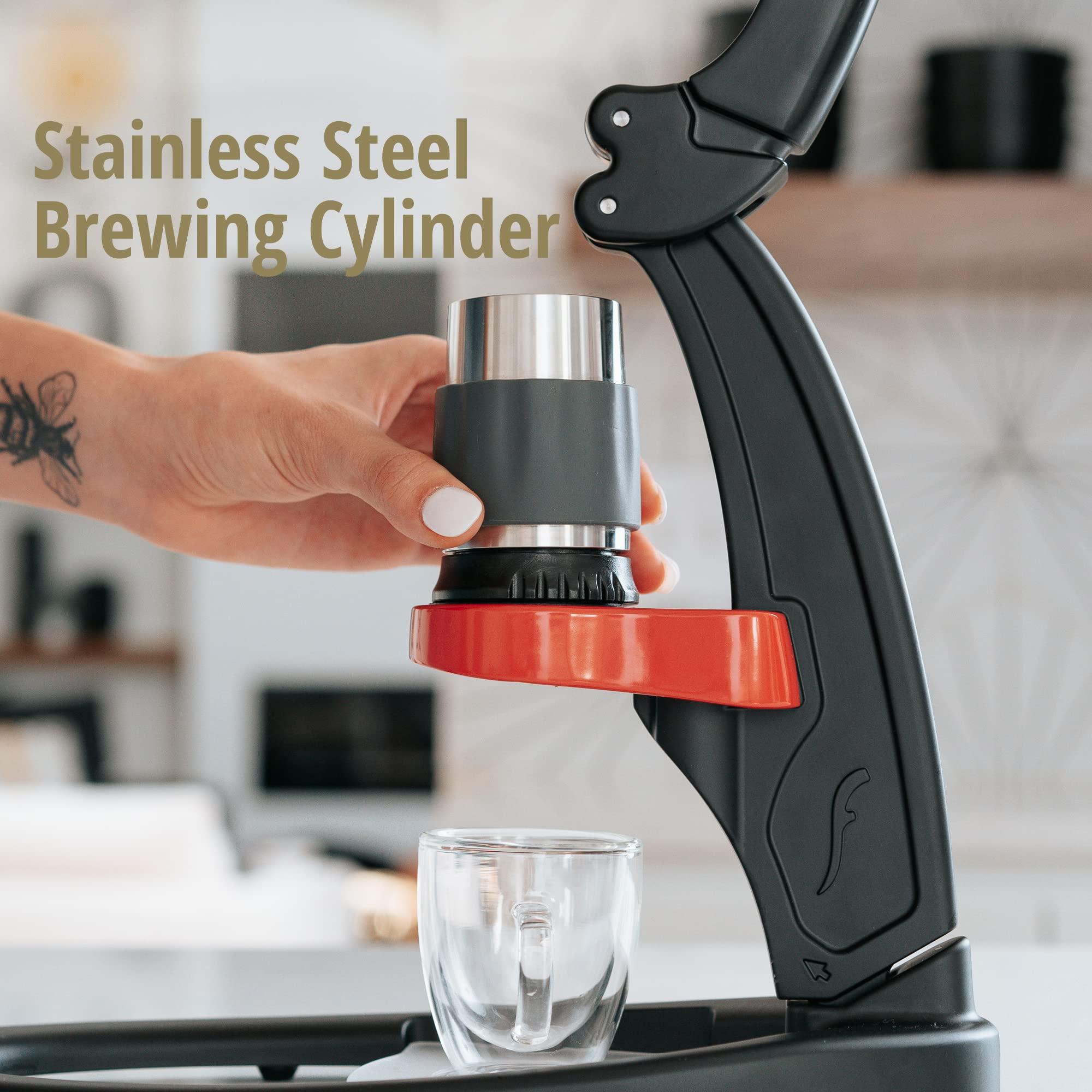 Flair Flair Espresso Maker - Classic with Pressure Kit: Manual Lever Espresso Machine with Stainless Steel Tamper, Pressure Gauge and Carrying Case