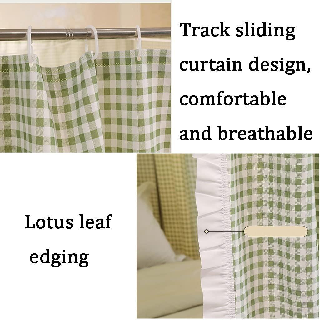 ZYYWX Bed Canopy Pure Color Bedroom Bed Canopy, Household Dust-Proof, Windproof and Sunshade Bed Curtain, with Stainless Steel Bracket (Color : A2, Size : 180x200x200cm)